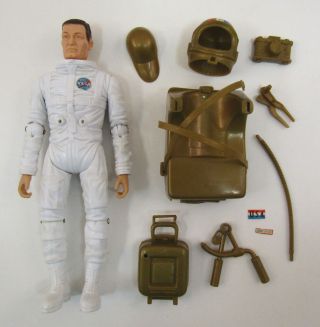 Vintage Marx Johnny Apollo Astronaut Figure,  Accessories Movable Spaceman 1968
