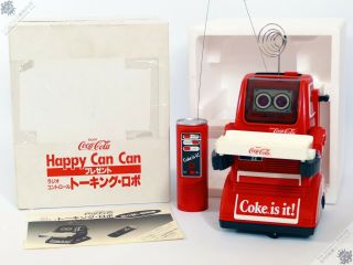 Tomy Personal Robot Omnibot Coca - Cola Coke Chatbot Vintage Japanese Space Toy
