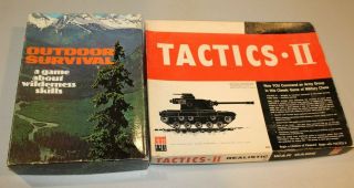 2 Avalon Hill Games Outdoor Survival 895 & Tactics Ii 502 But 1961 72