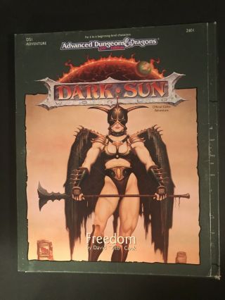 Advanced Dungeons & Dragons Dark Sun Freedom 2nd Ed Tsr 2401 Ds1