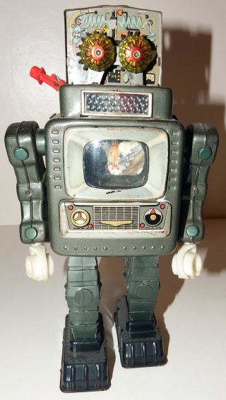 Battery Operated Television Spaceman Robot - Parts Or Restore
