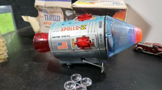 Tn Made In Japan Moon Traveler Apollo Z Space Capsule Battery Operated