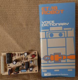 Voice Dictionary And Speech Board For Heathkit Hero 1 Robot Orig 1981