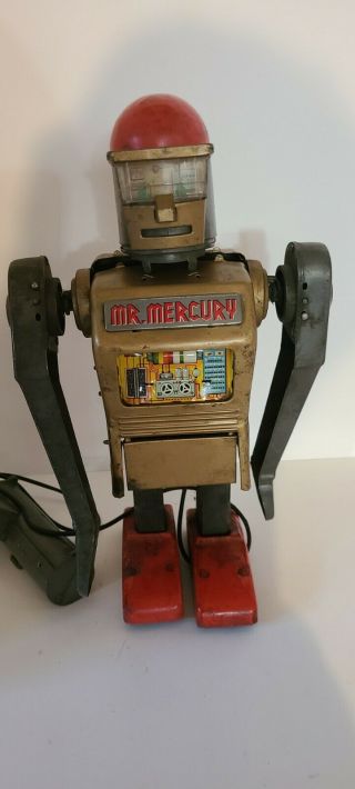 Vintage Marx Mr.  Mercury Tin Robot Japan For Repair Or Parts