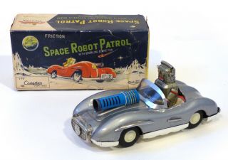 1950s Rare Tin Japan Space Robot Patrol Car Exc