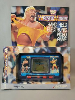 Vintage Rare Wwf Wwe 1988 Wrestlemania Acclaim Hand - Held Electronic Video Game