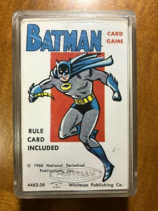 Vintage Whitman Batman Card Game 1966 W/instructions Complete Dc Comics