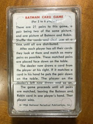 Vintage Whitman Batman Card Game 1966 w/Instructions Complete DC Comics 2