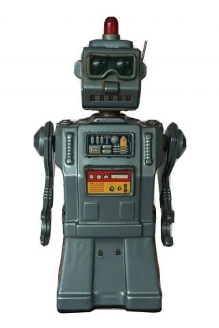1960s Yonezawa Directional Tin Battery Op Skirted Space Robot Needs Restoration.