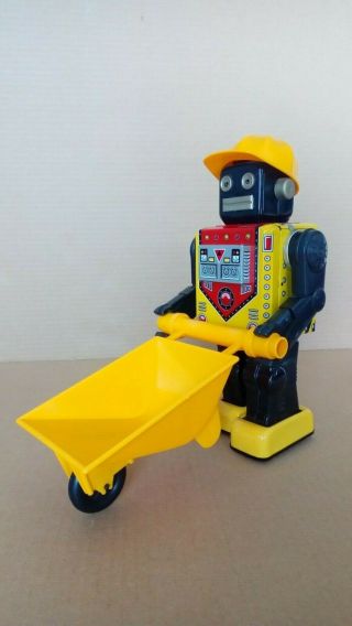 Vintage S.  H.  Horikawa Busy Cart Robot 60s Japan Space Battery Operated