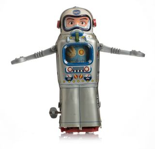 Space Tin Toy Vintage 60s Alps Television Spaceman Robot