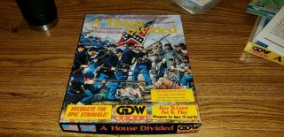 " A House Divided " Civil War Game 2nd Edition Unpunched Gdw Games