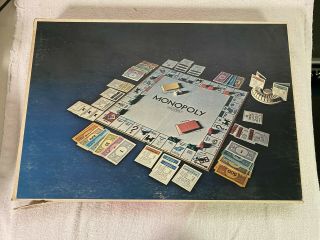 Vintage 1974 Monopoly Board Game Anniversary Edition Parker Brothers