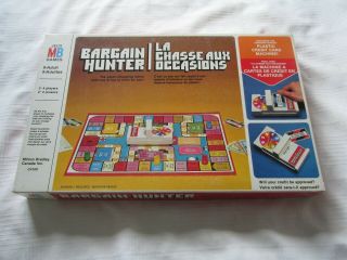 1981 Milton Bradley Bargain Hunter Board Game La Chasse Aux Occasions Jeu Mb