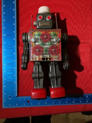 Vintage Horikawa Machine Gear Robot Japan Space Tin Toy Metal 65b