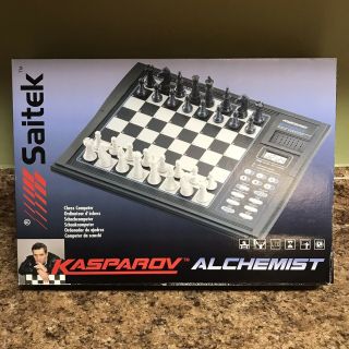 Saitek Kasparov Alchemist Electronic Chess Board Computer Clock Teach Modes
