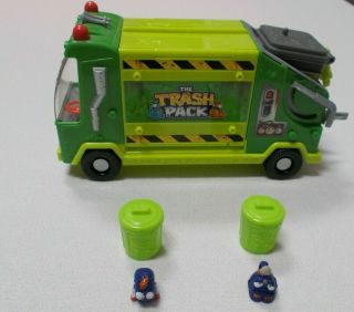 The Trash Pack Garbage Truck Vehicle Toy & 2 Exclusive Trashies With Bins