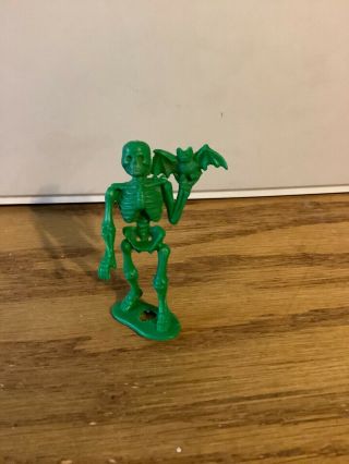 Mpc Green Skeleton Bony Tony Vtg 2.  5 " 1960s Plastic Horror Halloween Figure