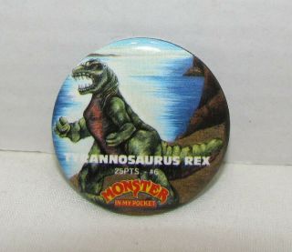 Monsters In My Pocket Pin Button Tyrannosaurus Rex,  1991 Osp Publishing