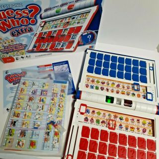 2008 Milton Bradley Electronic Guess Who? Extra - Game - 6 Boards 8 Pegs 3