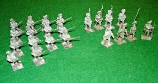 25mm Mini Figs American Revolution - 22 British Grenadiers - Unpainted