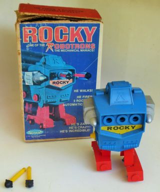Topper Toys Rocky Robotrons Themechanical Maniacs Plastic Battery Opeerated Toy