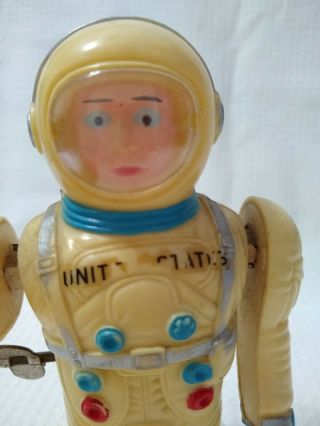 Vintage Plastic Space Man Astronaut mechanical walking and swings arms 2