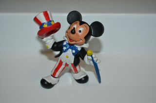 Vintage 1989 Walt Disney Company Patriot Mickey Mouse Bully Pvc Figure Germany