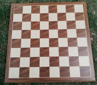 18 Inch Wood Chess Board With Feet 2 Inch Squares Good Board