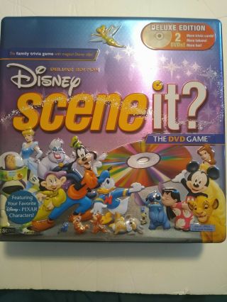 Disney Scene It Dvd Board Game In Collectors Tin Deluxe Edition Family Trivia