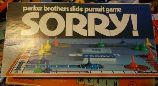 Vintage Sorry Board Game 1972 Parker Brothers 100 Complete