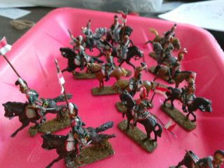 20mm Painted Scruby Metal,  Assorted Napoleonic French (?) Cavalry,  5