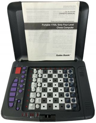 Radio Shack Portable 64 Level Chess Notebook Style Chess Computer 1750l