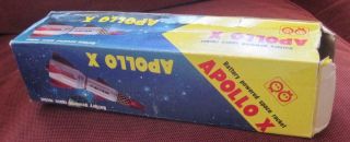 Vintage Apollo X Battery Powered Space Rocket With Box