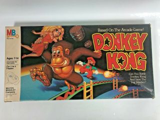 1982 Donkey Kong Board Game Milton Bradley Nintendo Of America - Complete Vintage
