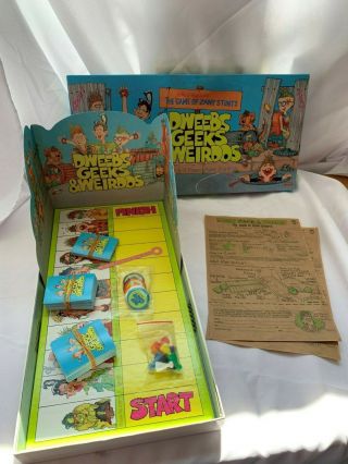 Vintage Dweebs Geeks & Weirdos - The Game Of Zany Stunts,  4248 Complete 1988