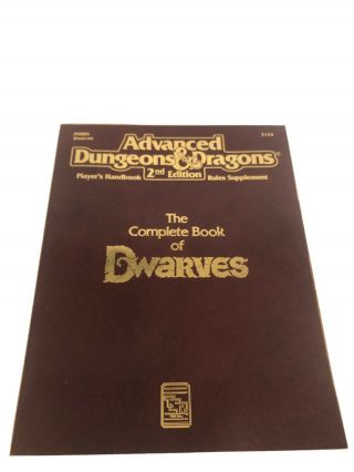 The Complete Book Of Dwarves - Advanced Dungeons & Dragons Ad&d Phbr6 - Tsr 2124