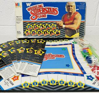 Vintage 1985 Wwf Wrestling Superstars Board Game Milton Bradley 4529 Complete