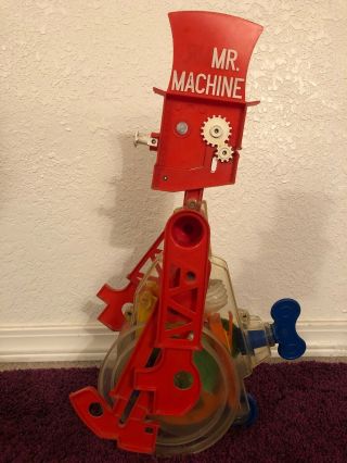 1977 Mr Machine Wind Up Walking Robot Toy Ideal Walks/whistles (slowly)