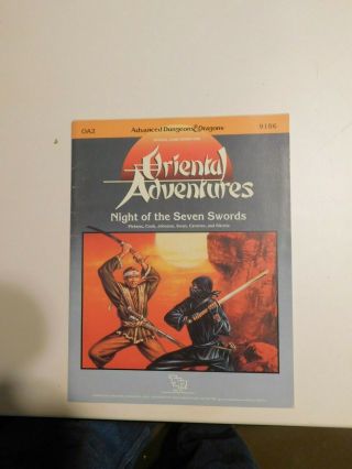Vintage Dungeons & Dragons Oa2 Night Of The Seven Swords