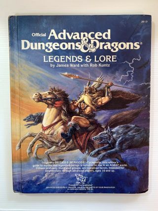 Advanced Dungeons & Dragons Legends & Lore Ward & Kuntz Tsr,  Inc.  2013 1984