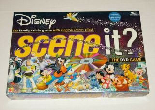 Disney Scene It? Dvd Disney Trivia Board Game Family Night 100 Complete