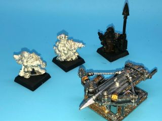 Warhammer Dwarf Bolt Thrower With Crew Complete Metal Oop Age Of Sigmar A