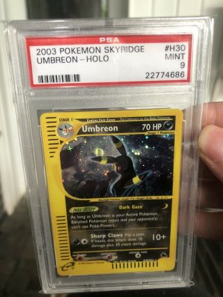 2003 Pokemon Skyridge Holo Umbreon H30 Psa 9 Rare Low Pop