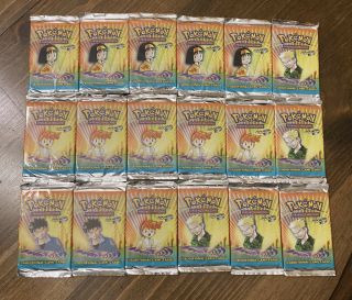 18 Booster Packs Pokemon Gym Heroes Wotc 1999 - 2000 Weighed Light