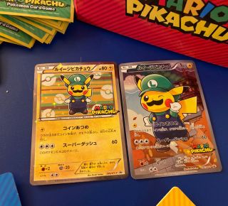 Mario Pikachu Luigi Card Set Extremely Rare Pokémon