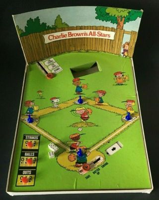 Charlie Brown ' s All - Stars Vintage Baseball Board Game 1965 Parker Brothers 3