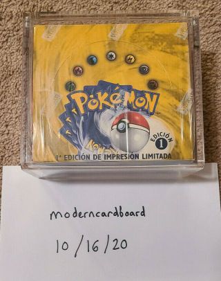Pokemon Base Set Booster Box 1st First Edition Spanish Factory