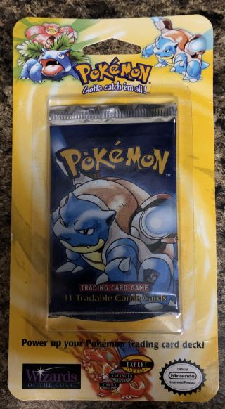 Pokémon Base Set Shadowless Blister Pack With Blastoise Art Unweighed