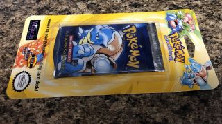 Pokémon Base Set shadowless blister pack With Blastoise Art Unweighed 2